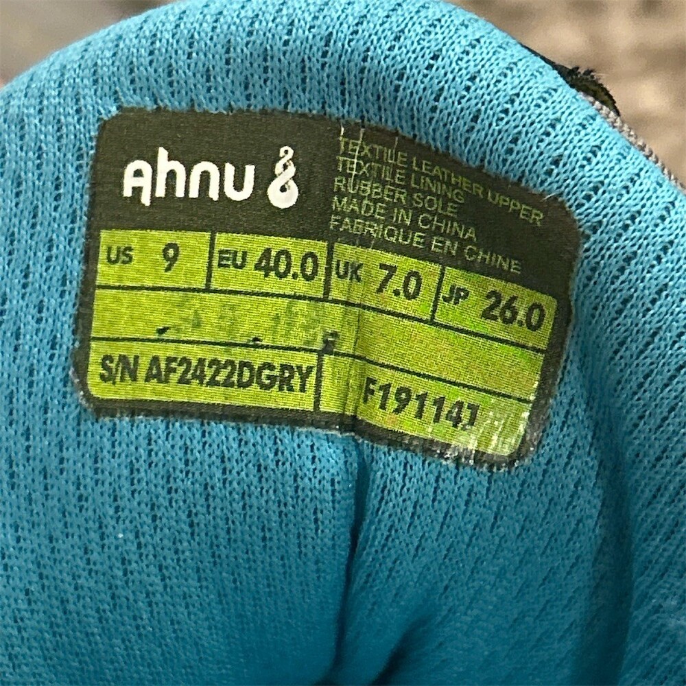 Ahnu Sugarpine Waterproof Hiking Boots Womens Size 9 Gray Teal Vibram - Picture 10 of 12